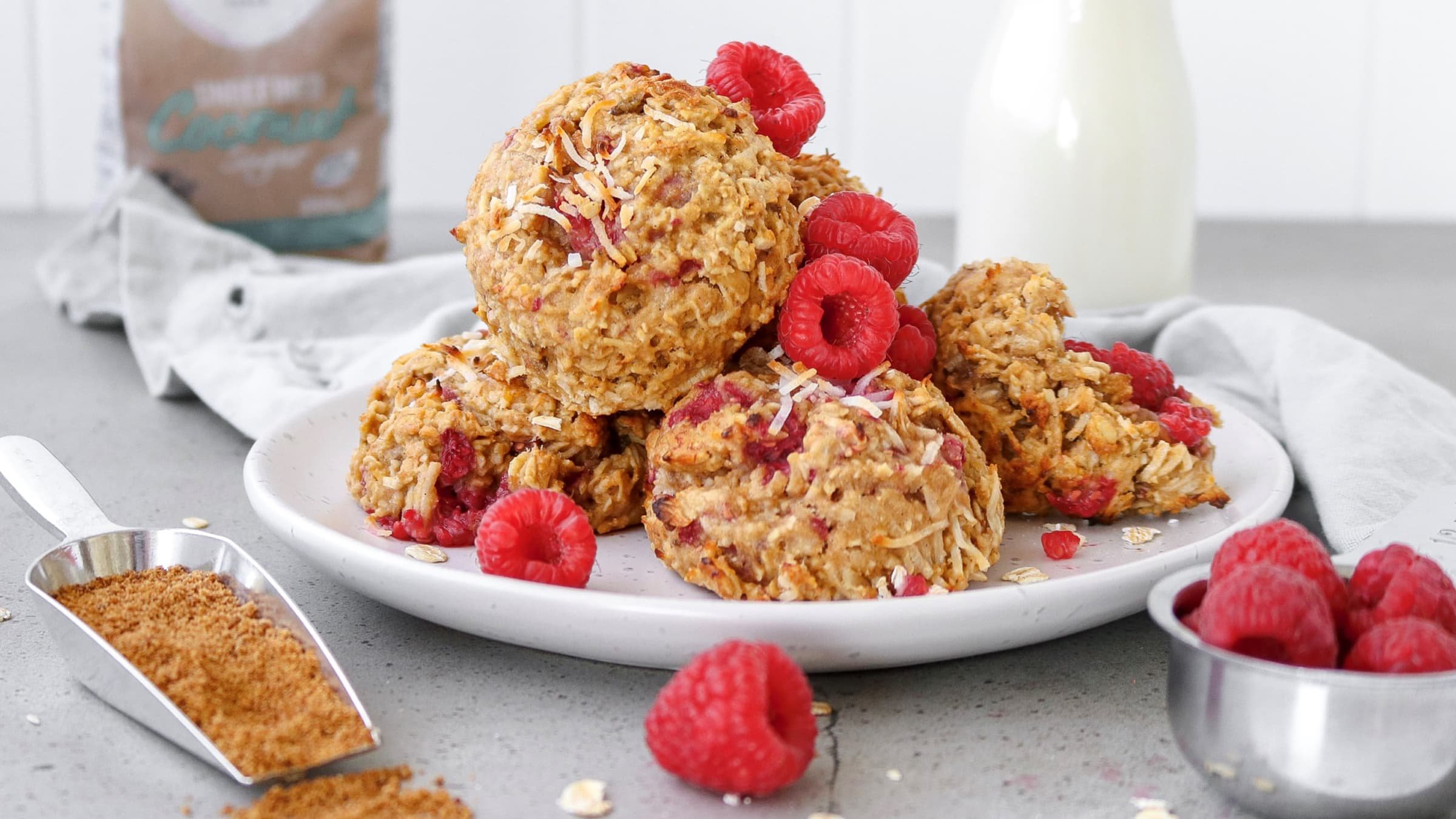 Banana Raspberry Coconut Cookies | CSR Sugar