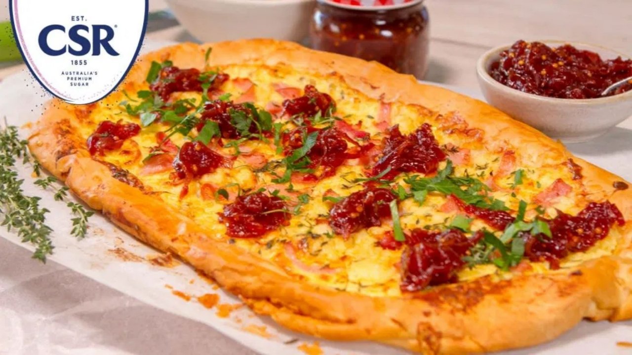 Caramelised Red Onion Bacon Tart