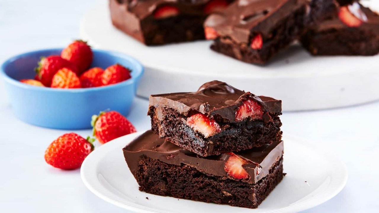 Chocolate Strawberry Brownies