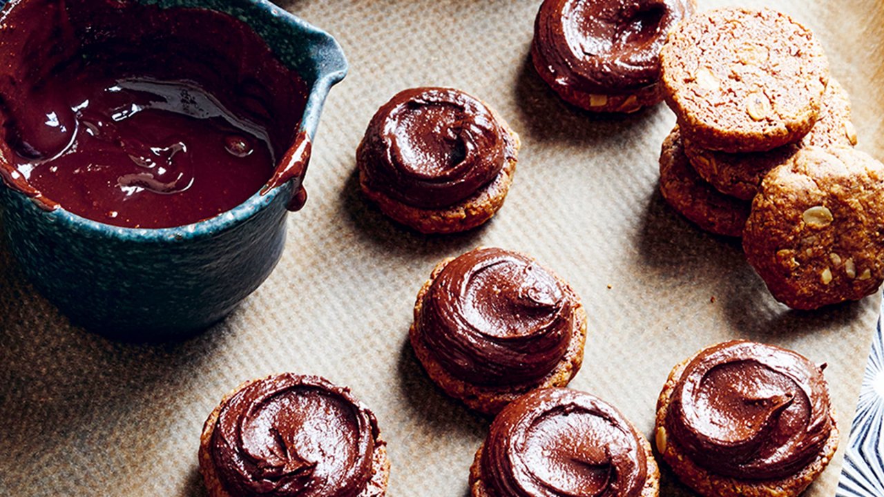 Donna Hay Oat and Coconut Chocolate Cookie Sandwiches