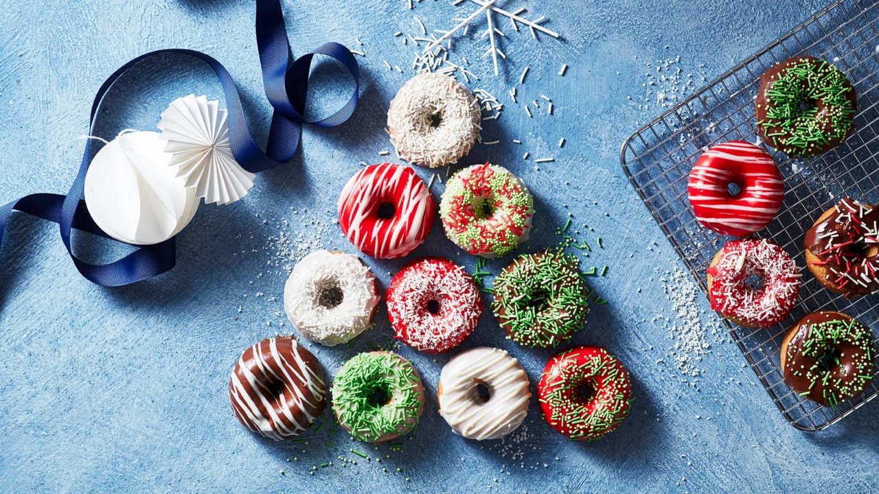 gingerbread glazed donuts