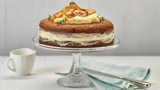 Almond Cake with Lemon Thyme Syrup and Buttercream